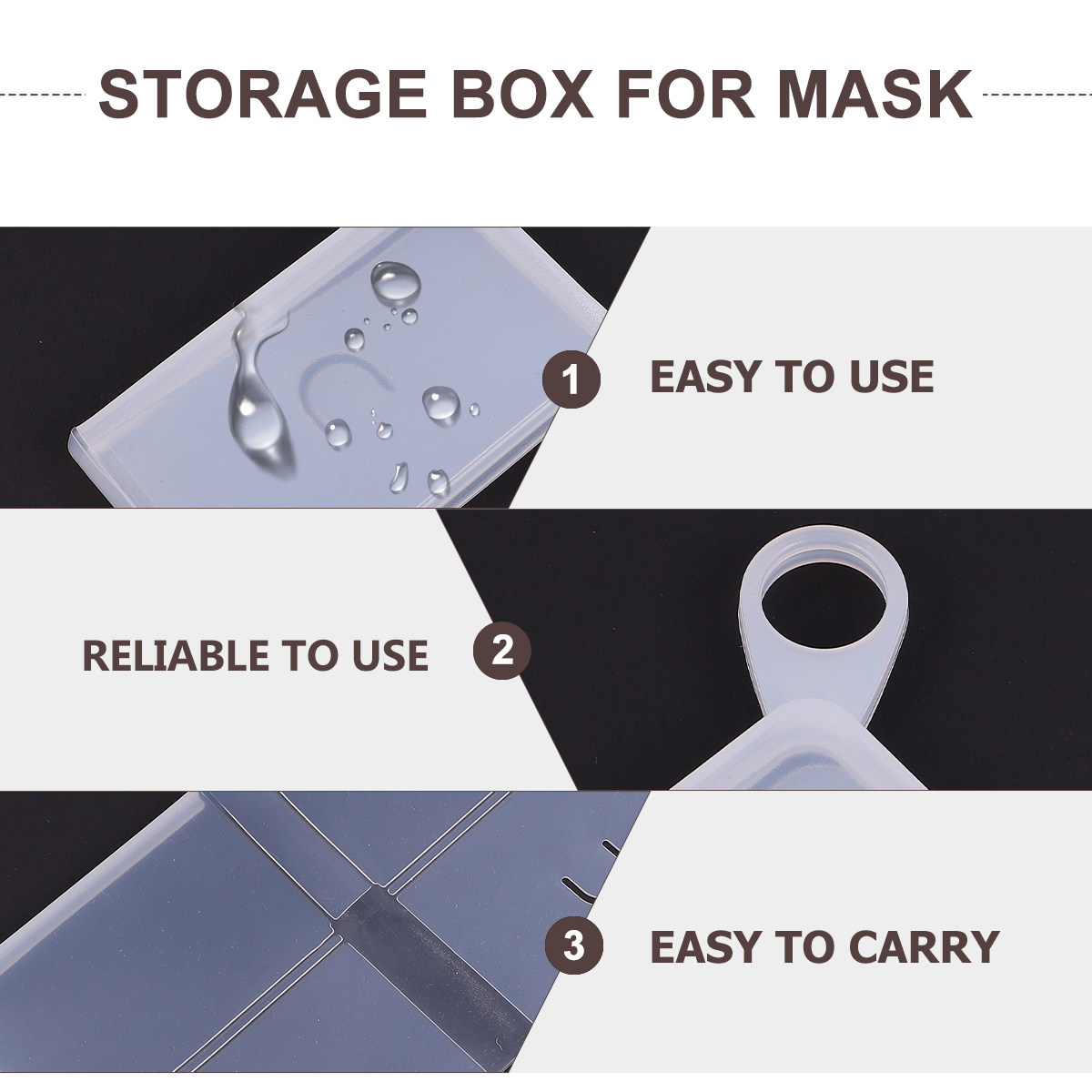 2Pcs Food Grade Silicone Mask  - đánh giá và giá Face Mask Storage Box