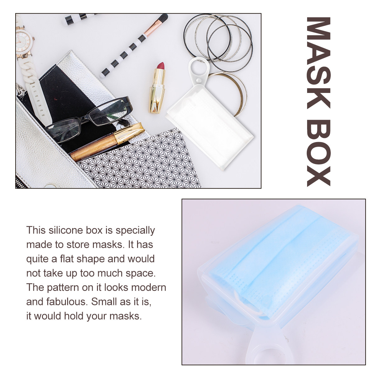 2Pcs Flat Silicone Mask Storag - đánh giá và giá Face Mask Storage Box