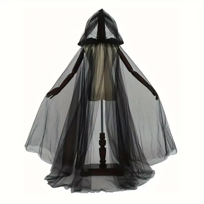 2Pcs Black Hooded Tulle Cape + - đánh giá và giá Black Face Mask Pack